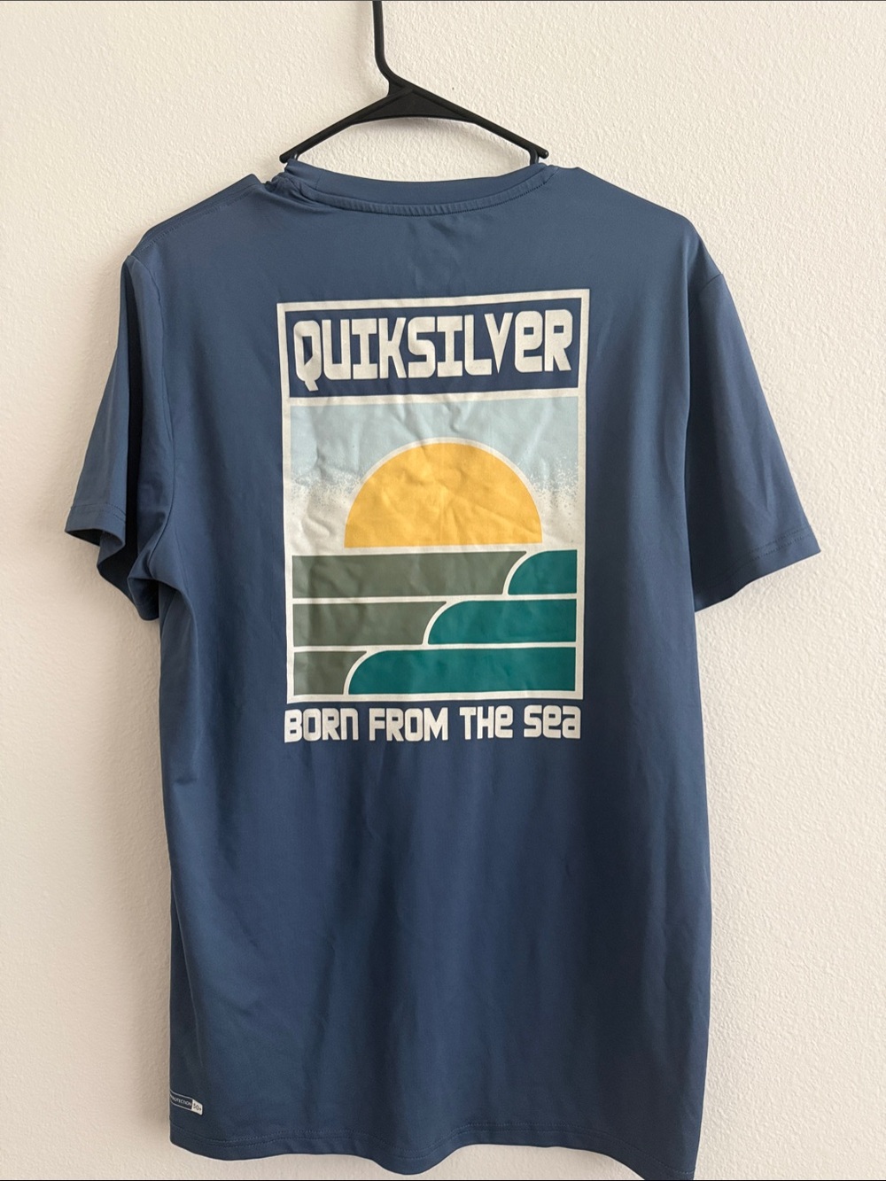 Quiksilver Slate Blue Short Sleeve Logo Tee